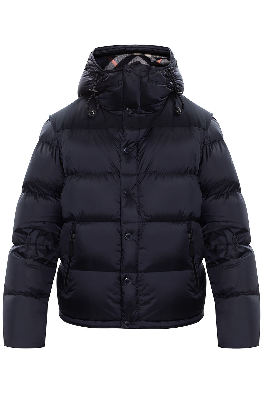 Burberry navy puffer coat best sale